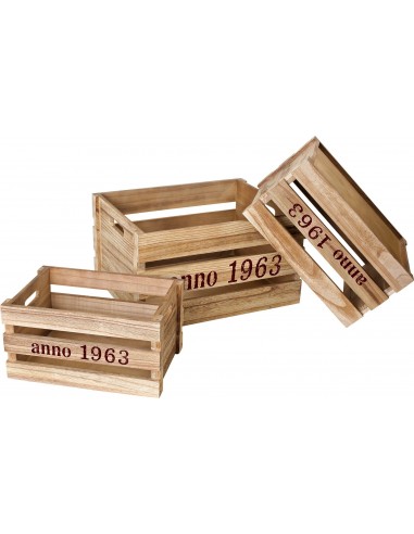 Caisse en bois naturel