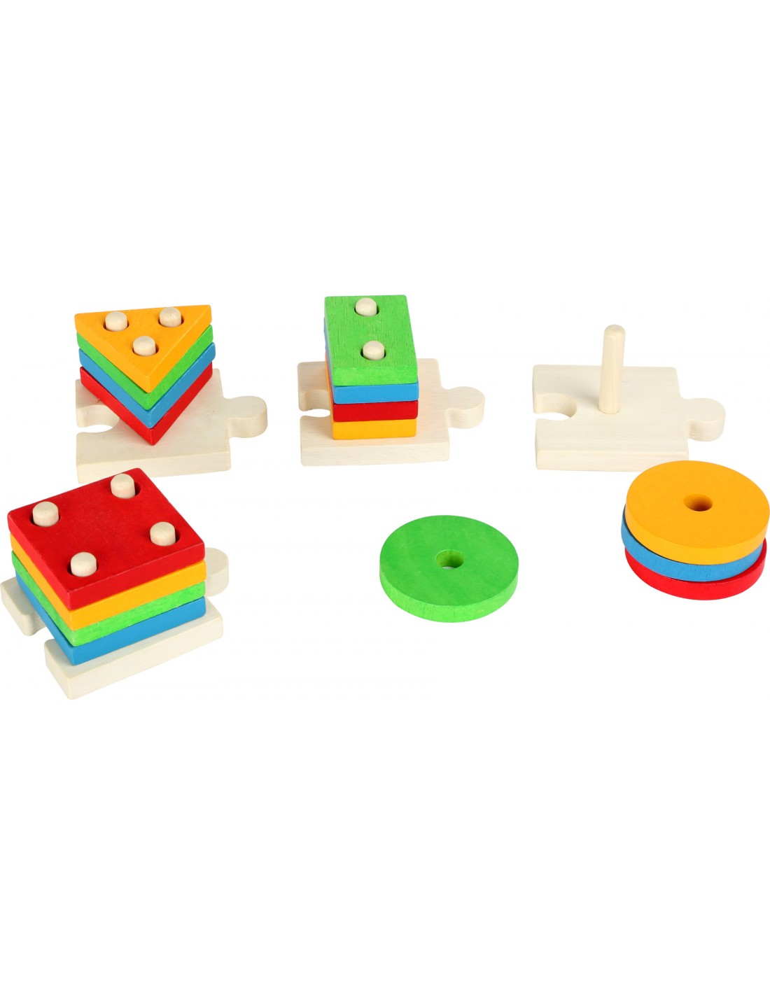 Jeu De Formes A Empiler En Bois