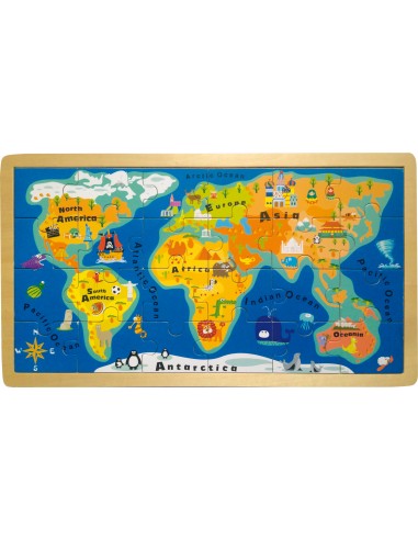 Puzzle Cadre "Carte du monde"