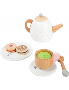 Service à thé en bois 2