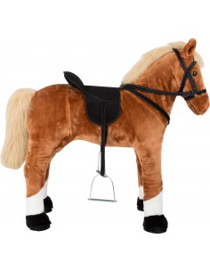 Cheval debout avec son, marron 2