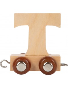 Train de lettre en bois T