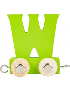 Train de lettres en couleur W